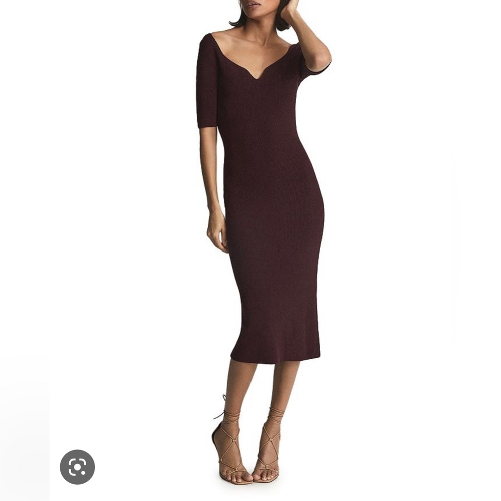 Olivia-Sweetheart Neck Kn, Burgundy - UK XS / US XS / Burgundy
Reiss